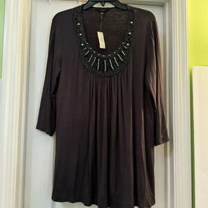 Soma Fashion Tops 3/4 Sleeve Tunic Style Blouse
